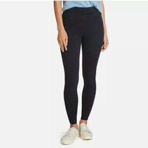 Max & Mia Womens High Waist French Terry Legging Navy Blue